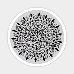 Black Dot Mini Mandala #3 Magnet